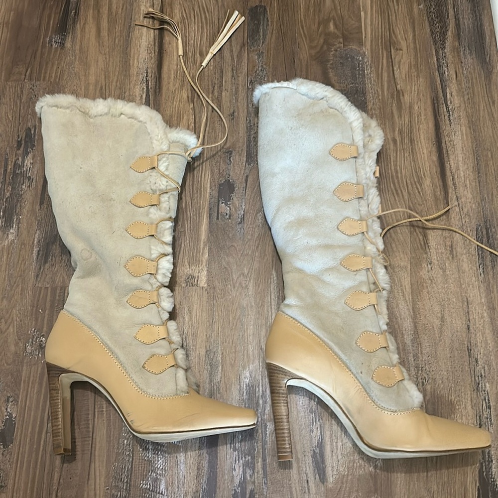 Manolo Blahnik Winter Boots with Fur US size 9 1/2